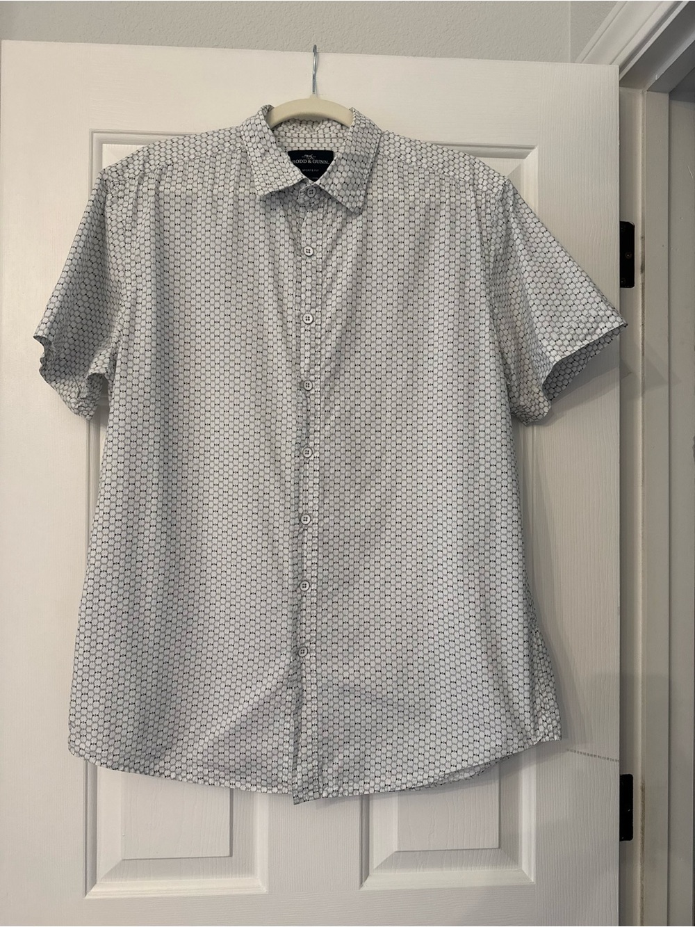 Rodd & Gunn Geo Print Short Sleeve Shirt size L